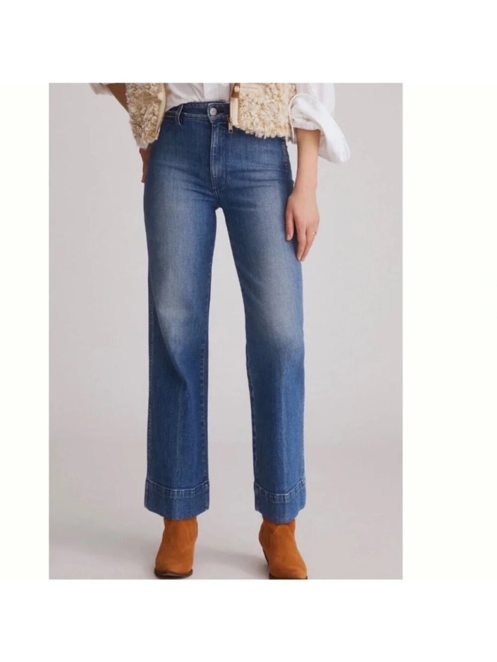 NWOT AMO Audrey Wide Leg Jeans in Starlight size 27